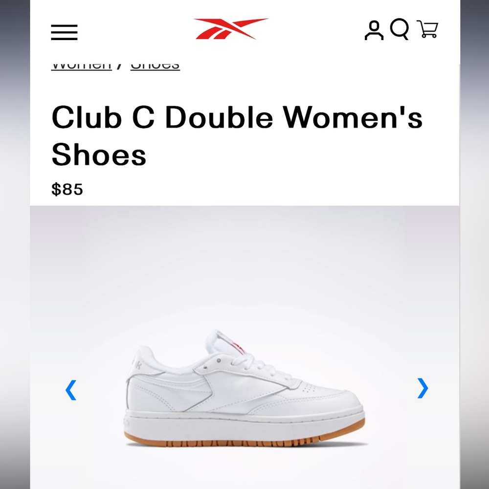Reebok women’s tennis shoes white size 5